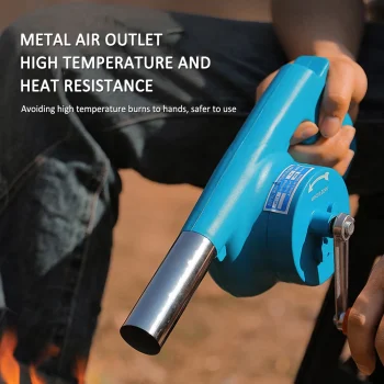 Hand Crank Fan Air Blower Fast Fire Starter BBQ Fan Air Blower Lightweight Grill Picnic Camping Stove Accessories 5