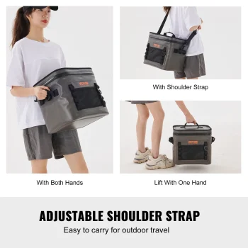 VEVOR Soft Cooler Bag,16/24/30 Cans,Leakproof , Waterproof Lightweight & Portable Collapsible Cooler for Beach, Hiking, Picnic 5