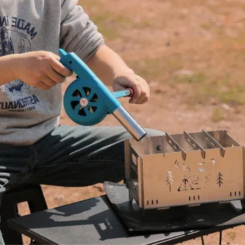 Hand Crank Fan Air Blower Fast Fire Starter BBQ Fan Air Blower Lightweight Grill Picnic Camping Stove Accessories 3