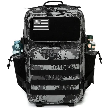 QT&QY 50L Tactical Backpack survival Bag Hunting MOLLE Backpack GYM For Men EDC Outdoor Hiking Rucksack Witch Bottle Holder 2