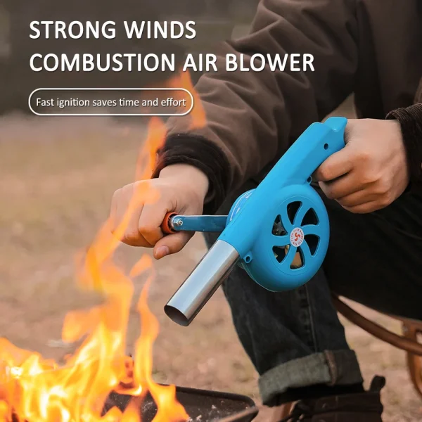 Hand Crank Fan Air Blower Fast Fire Starter BBQ Fan Air Blower Lightweight Grill Picnic Camping Stove Accessories 1