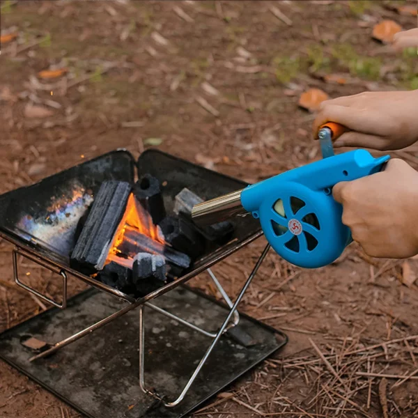 Hand Crank Fan Air Blower Fast Fire Starter BBQ Fan Air Blower Lightweight Grill Picnic Camping Stove Accessories 2
