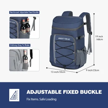 WESTTUNE 35 Can Cooler Backpack Leakproof Insulated Soft Cooler Bag Camping Beach Cooler Ice Chest Backpack for Hiking Travel 5
