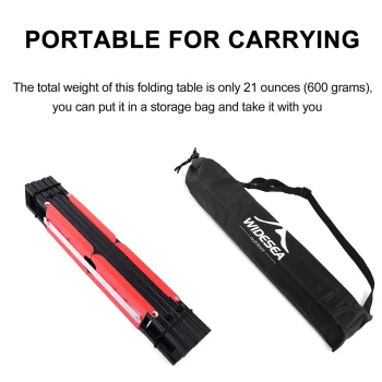Widesea Camping Mini Portable Foldable Table for Outdoor Picnic Barbecue Tours Tableware Ultra Light Folding Computer Bed Desk 4