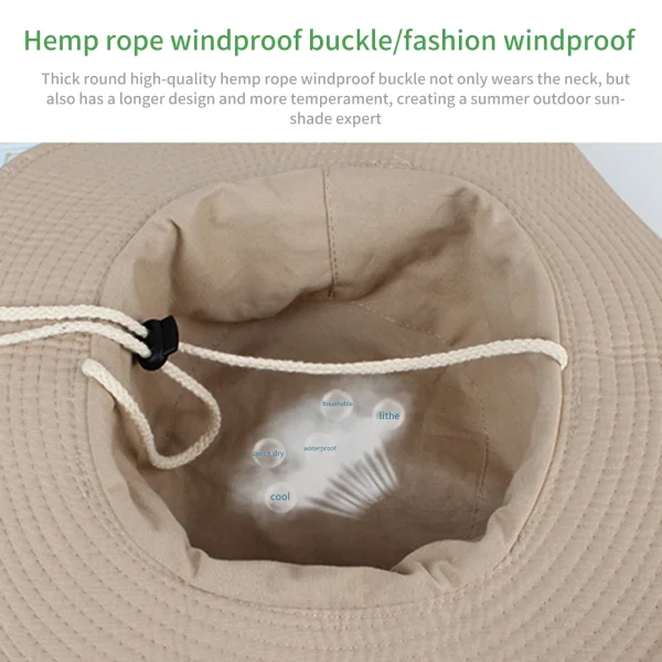 Wide Brim Fishing Hat Fishing Sun Hat Double Insulation Cooling Bucket Hat Perfect Accessory For Hiking Garden Beach Minimalist 2
