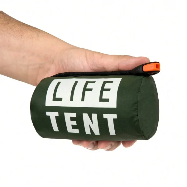 2 Person Emergency Shelter Bivy Survival Tent Kit Mylar Tube Tent Sleeping Bag Waterproof Outdoor SOS Thermal Blanket Reusable 2