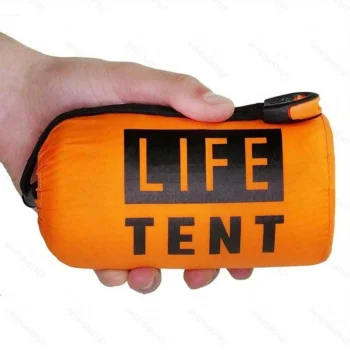 2 Person Emergency Shelter Bivy Survival Tent Kit Mylar Tube Tent Sleeping Bag Waterproof Outdoor SOS Thermal Blanket Reusable 1