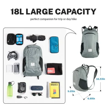 Naturehike 18L Hiking Backpack Ultralight Foldable Waterproof Travel Bags For Men Outdoor Portable Woman Camping Small Backpack 2