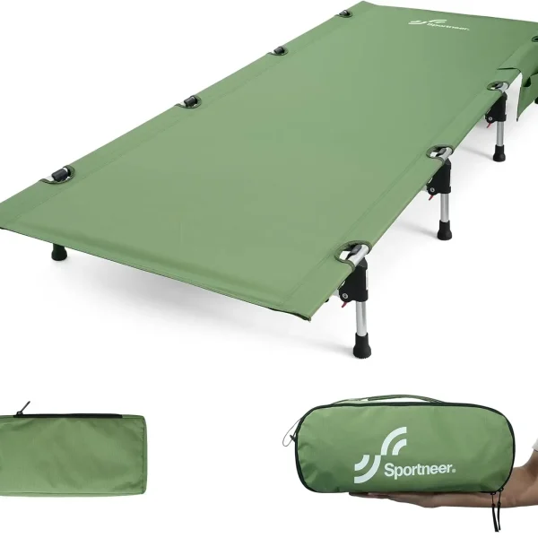 Sportneer Camping Cot Folding Cots Portable Lightweight Sleeping Camping Bed for Adults Outdoor Travel Backpacking Camp Hiking 1
