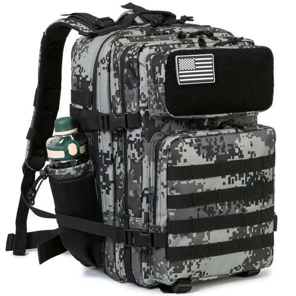 QT&QY 50L Tactical Backpack survival Bag Hunting MOLLE Backpack GYM For Men EDC Outdoor Hiking Rucksack Witch Bottle Holder 1