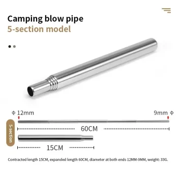 Outdoor Camping Blow Fire Tube Blowpipe Collapsible High Effective Tiny Beach Garden Tool Camping Equipment Blowing Fire Stick 5