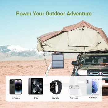 ALLPOWERS 10W Portable Solar Charger ,Waterproof Foldable Solar Panel with USB Output for Hiking Camping Backpacking Phone iPad 3
