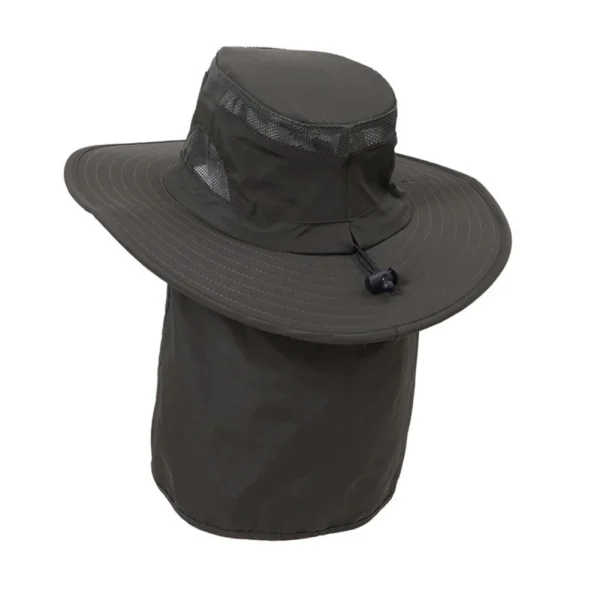2in1 Summer UV Proteciton Bucket Hat With Back Neck Flap Cover Unisex Outdoor Safari Hiking Fishing Sunhat 2