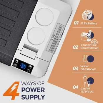 12V Car Refrigerator, Portable Freezer, 24 Quart Fridge Portable Freezer Touch Control(-4°F~68°F), Car Cooler With Wheels 5