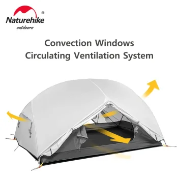 Naturehike Mongar 2 Tent 2 Person Backpacking Tent 20D Ultralight Travel Tent Waterproof Hiking Survival Outdoor Camping Tent 3
