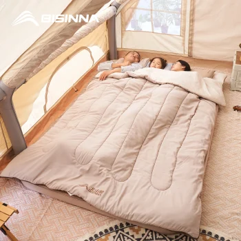 BISINNA 2 Person Camping Sleeping Bag Portable Detachable Sleeping Bag for Travel Outdoor Hiking 3