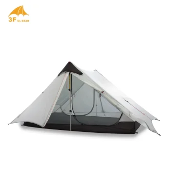 LanShan 2 3F UL GEAR 2 Person 1 Person Outdoor Ultralight Camping Tent 3 Season 4 Season Professional 15D Silnylon Rodless Tent 2