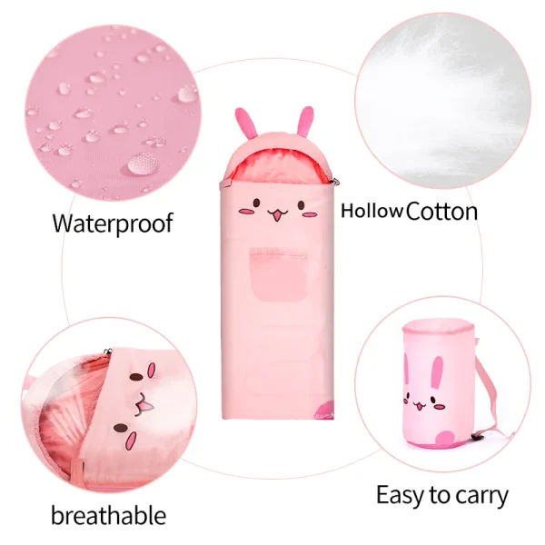 BSWolf Children Cartoon Blanket Camping Sleeping Bag for Children Birthday Gifts Thick 1PC Bedspread On The Bed Animals Sleep 2