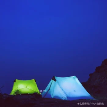 LanShan 2 3F UL GEAR 2 Person 1 Person Outdoor Ultralight Camping Tent 3 Season 4 Season Professional 15D Silnylon Rodless Tent 5