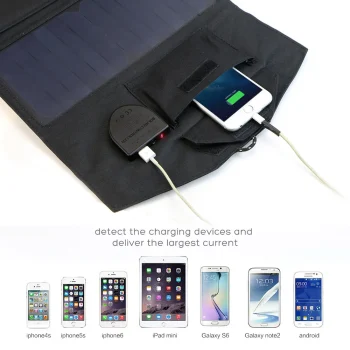 ALLPOWERS Flexible Foldable Solar Panel 5V 18V High Efficience Solar Battery Charger 21W Solar Phone Charger for Travel Iphone 3