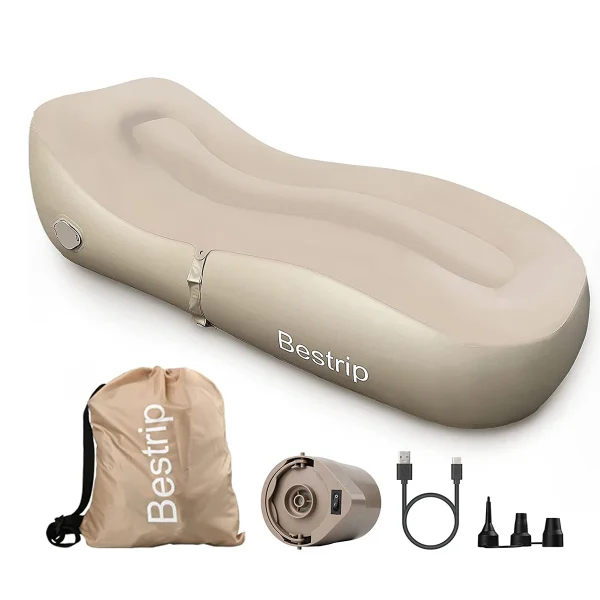 Bestrip Inflatable Couch, Air Mattress Sofa Bed Camping Air Chair For Backyard Beach Travel Camping Picnic Outdoor Furniture 1