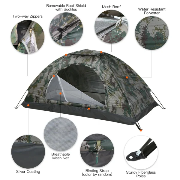 Tomshoo 1/2 Person Ultralight Camping Tent 2