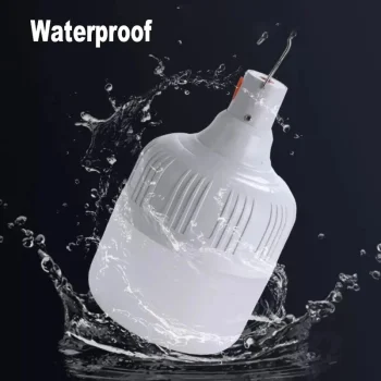 60W Camping Light USB Rechargeable LED Emergency Lamp Outdoor Portable Lanterns with Hook for Tents Battery Bulb 3