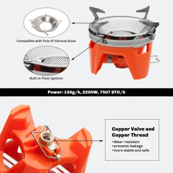 Fire Maple X2 Outdoor Gas Stove Burner Tourist Portable Cooking System With Heat Exchanger Pot FMS-X2 Camping Hiking Gas Cooker 4