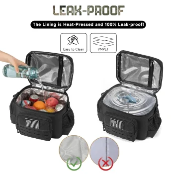 13L Tactical Thermal Cooler Bag Picnic Cooler Box Camping Lunch Bag Outdoor Heavy Duty Lunch Box Cooler Backpack Camping Storage 5