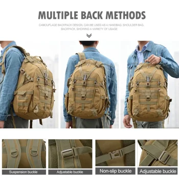 Military Style Tactical Molle Climbing Rucksack Hiking Outdoor Reflective Shoulder Fishing Laptop Bag 5