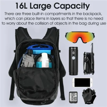 16L Cycling Hydration Backpack Large Capacity Hiking Climbing Bicycle Water Bag MTB Road Bike Ultralight Backpack 4