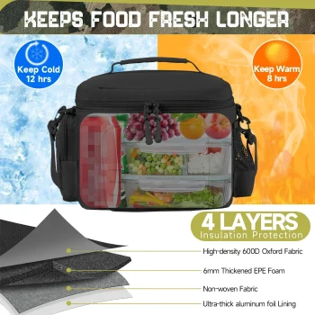13L Tactical Thermal Cooler Bag Picnic Cooler Box Camping Lunch Bag Outdoor Heavy Duty Lunch Box Cooler Backpack Camping Storage 4