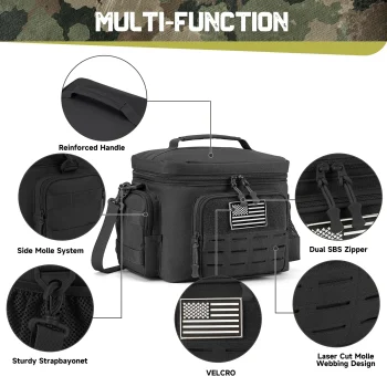 13L Tactical Thermal Cooler Bag Picnic Cooler Box Camping Lunch Bag Outdoor Heavy Duty Lunch Box Cooler Backpack Camping Storage 3